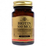 БИОТИН (витамин В) таб. 300 мгк №100 Солгар 